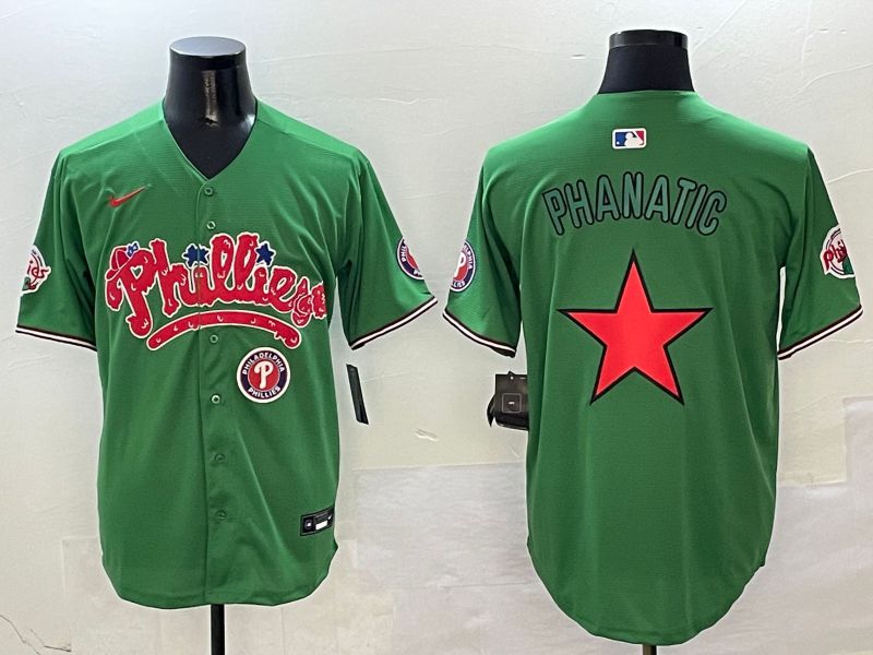 Men Philadelphia Phillies Blank Green Fourth generation Joint Name 2025 Nike MLB Jersey style 4142